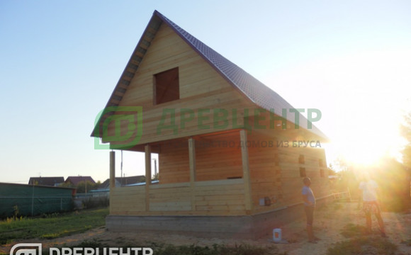 Строительство дома из бруса по проекту ДБ 24