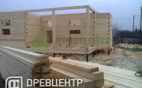 Строительство дома из бруса по проекту ДБ42