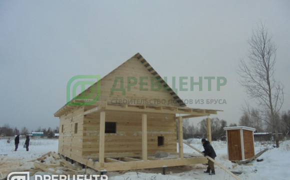 Строительство дома из бруса по проекту ДБ24 в Шатурском районе