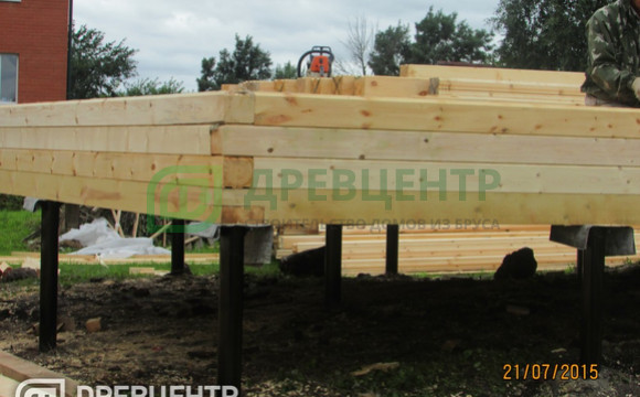 Строительство дома из бруса по проекту ДБ38 в Рязанской области