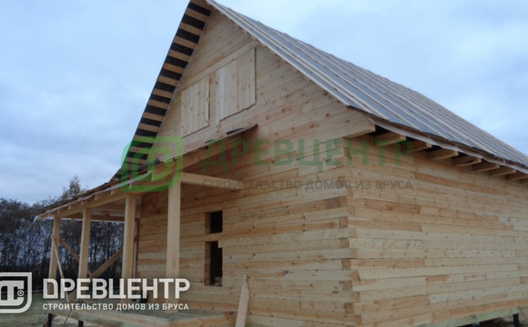Строительство дома из бруса по проекту ДБ37 в Дмитровском районе д.Маринино