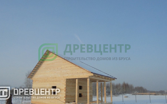 Строительство дома из бруса по проекту ДБ10 в Павловском Посаде.