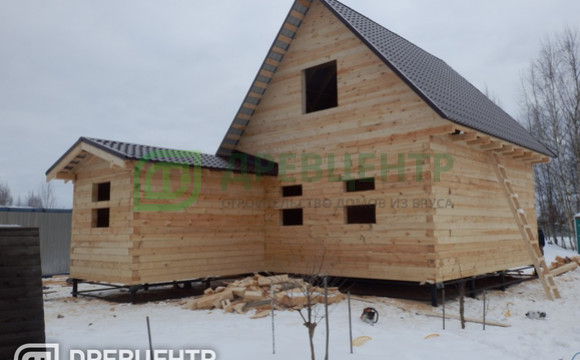 Строительство дома из бруса по проекту ДБ94 в Клинском районе МО