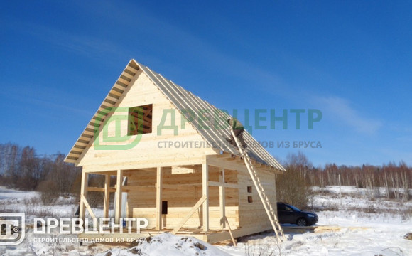 Строительство дома из бруса по эскизу заказчика в Дмитровском районе.