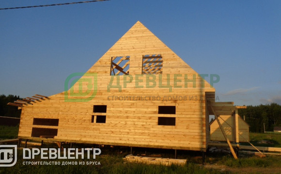 Строительство дома из бруса по проекту ДБ102 в Пушкинском районе Московской области