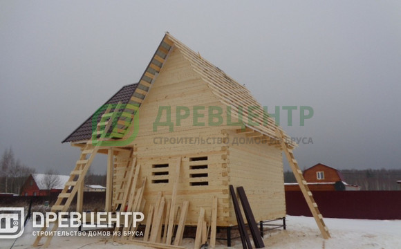 Строительство дома из бруса по проекту ДБ9 в Воскресенском районе д.Барановское