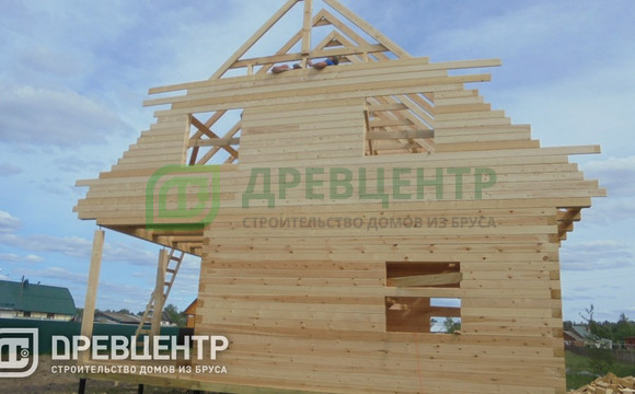 Строительство дома из бруса по проекту ДБ113 во Владимирской области д.Марково