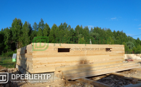 Строительство дома из бруса по проекту ДБ95 в Рузском районе д.Ивойлово