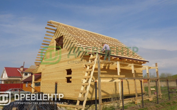 Строительство дома из бруса по проекту ДБ59 в Тульской области Заокский район д.Александровка