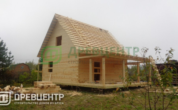 Строительство дома из бруса по проекту ДБ59 в Наро Фоминском районе д.Пушкарка