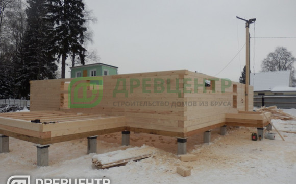 Строительство дома из бруса по проекту заказчика в Одинцовском районе п.Старый городок