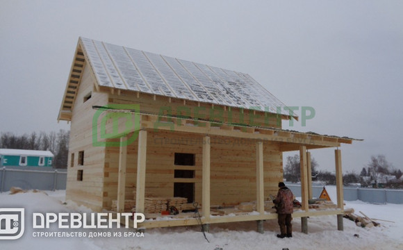 Строительство дома из бруса 6х8 в Рузском районе д.Дорохово