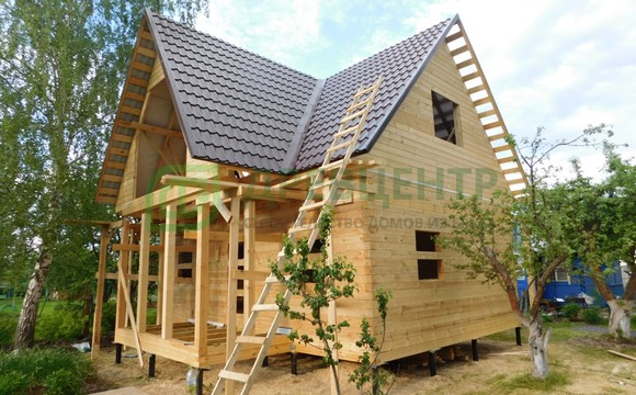 Строительство дома из бруса по проекту ДБ136 в Талдомском районе