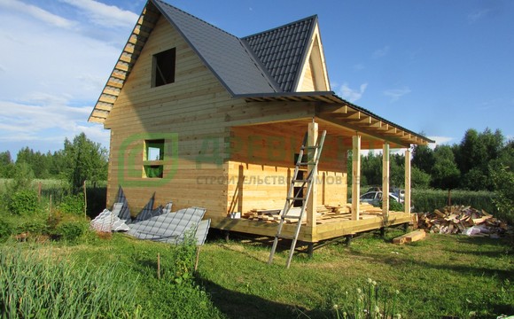 Строительство дома из бруса по проекту ДБ56 в Кимрском районе д. Глазово