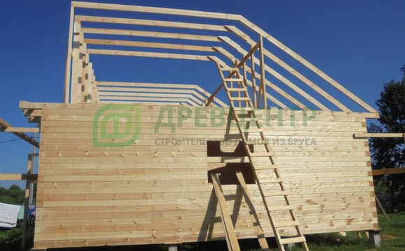 Строительство дома из бруса по проекту ДБ141 в Тульской области д. Барсуки