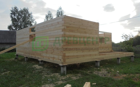 Строительство дома из бруса по проекту ДБ141 в Тульской области д. Барсуки
