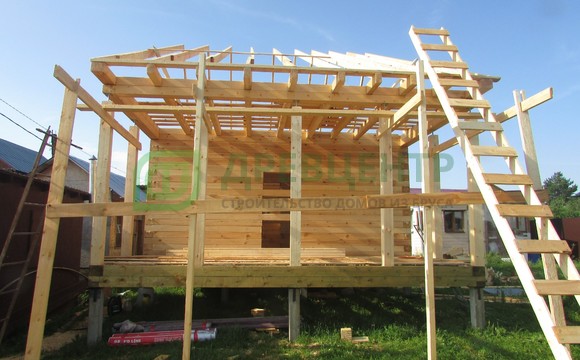 Строительство дома из бруса по проекту ДБ10 в Калужской области