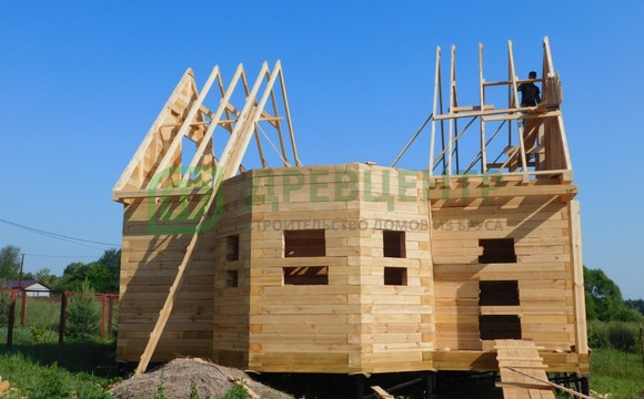 Строительство дома из бруса по проекту ДБ4 в Тульской области д. Яковлево