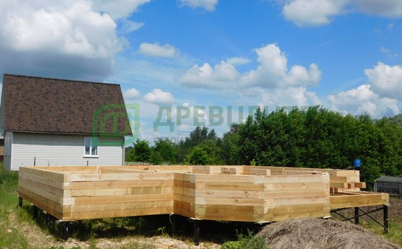 Строительство дома из бруса по проекту ДБ4 в Тульской области д. Яковлево
