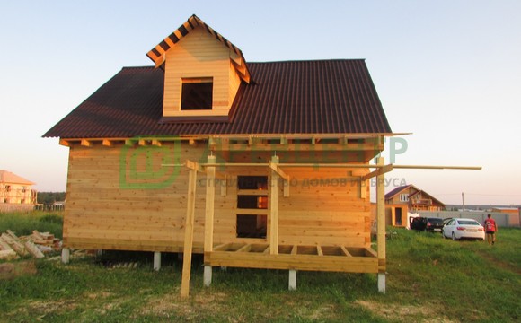 Строительство дома из бруса по проекту ДБ91 в Ступинском районе д. Гридюкино