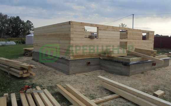 Строительство дома из бруса по проекту ДБ136 в Щелковском районе д. Еремино