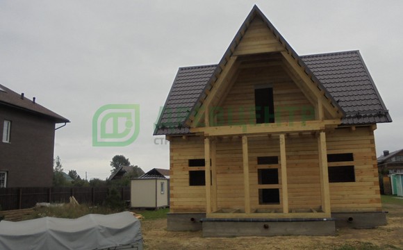 Строительство дома из бруса по проекту ДБ136 в Щелковском районе д. Еремино