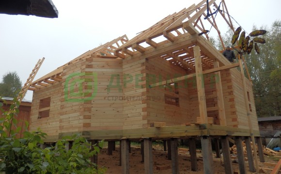 Строительство дома из бруса по проекту ДБ62 в Сергиево Посадском районе д. Псарево