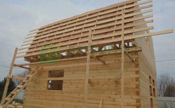 Строительство дома из бруса по проекту ДБ3 в Ярославской области, д. Вашутино