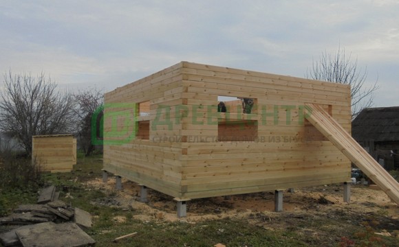 Строительство дома из бруса по проекту ДБ3 в Ярославской области, д. Вашутино