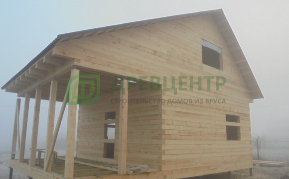 Строительство дома из бруса по проекту ДБ10 в Ступинском районе СНТ 