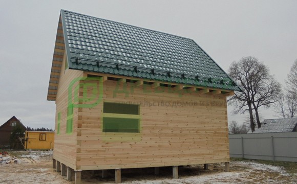 Строительство дома из бруса 6х7 м в Ярославской области Угличский район д. Курениново