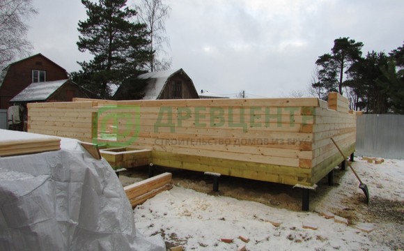 Строительство дома из бруса 7х9 м в Щелковском районе с. Медвежье озеро