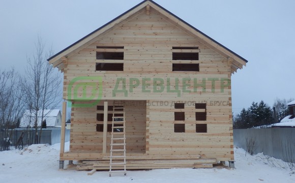 Строительство дома из бруса в Рузском районе СНТ Изотоп