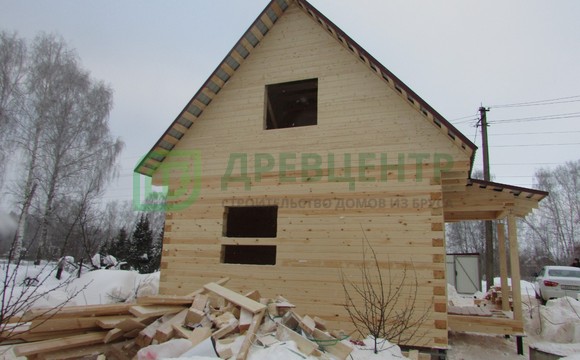 Строительство дома из бруса по проекту ДБ 135 в Шатурском районе СНТ Швейник