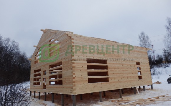 Строительство дома из бруса 12х12 м в Рузском районе СНТ Ракитино