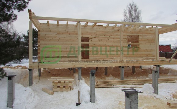 Строительство дома из бруса 8х10 м в Ногинском районе п. им. Воровского