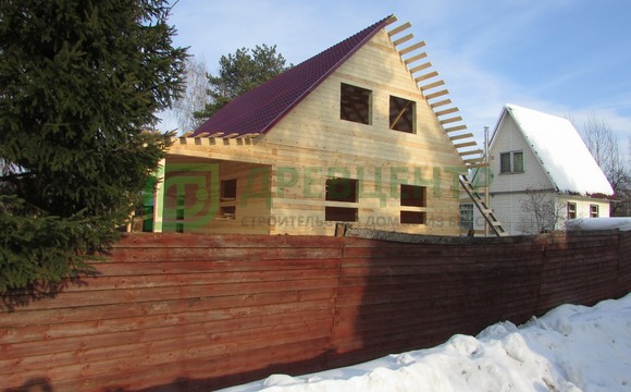 Строительство дома из бруса 8х10 м в Ногинском районе п. им. Воровского