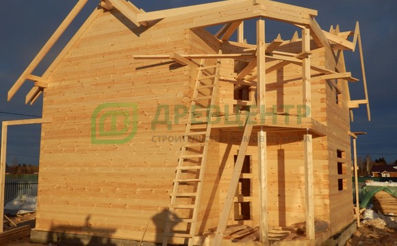 Строительство дома из бруса 8х8 м. в Можайском районе СНТ 