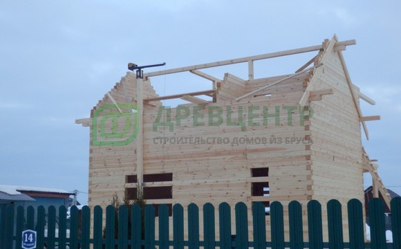 Строительство дома из бруса 8х8 м. в Можайском районе СНТ 