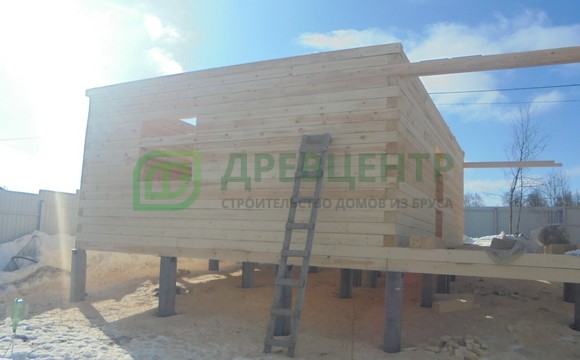 Строительство дома из бруса по проекту ДБ134 в Можайском районе д. Голышкино