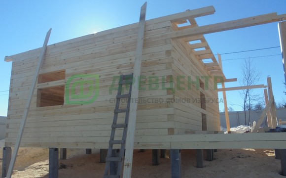 Строительство дома из бруса по проекту ДБ134 в Можайском районе д. Голышкино