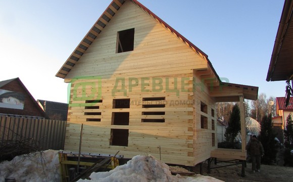 Строительство дома из бруса по проекту ДБ39 в Домодедовском районе д. Ртищево