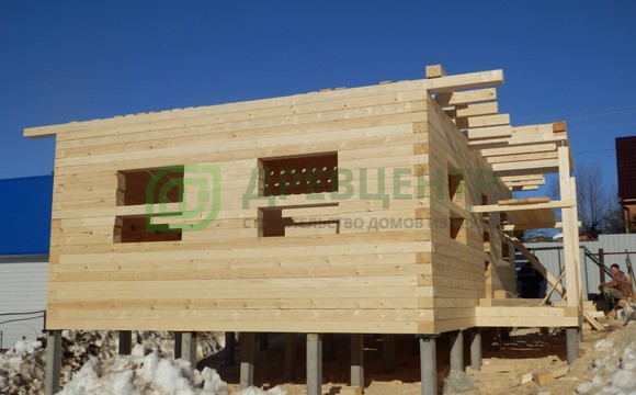 Строительство дома из бруса по проекту ДБ148 в Солнечногорском районе д. Тимоново