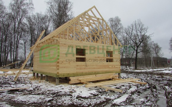 Строительство дома из бруса по проекту ДБ80 в Чеховском районе д. Кулаково