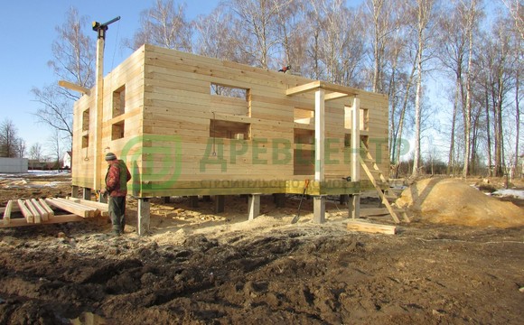 Строительство дома из бруса по проекту ДБ80 в Чеховском районе д. Кулаково