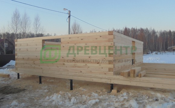 Строительство дома из бруса по проекту ДБ87 в Чеховском районе ДНТ Васильково