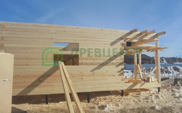 Строительство дома из бруса по проекту ДБ87 в Чеховском районе ДНТ Васильково
