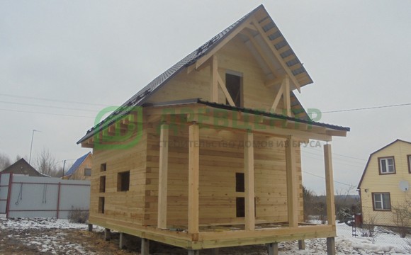 Строительство дома из бруса по проекту ДБ5 в Наро Фоминском районе д.Семенково