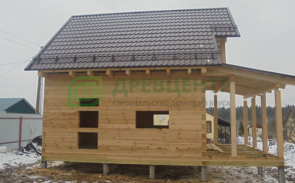 Строительство дома из бруса по проекту ДБ5 в Наро Фоминском районе д.Семенково