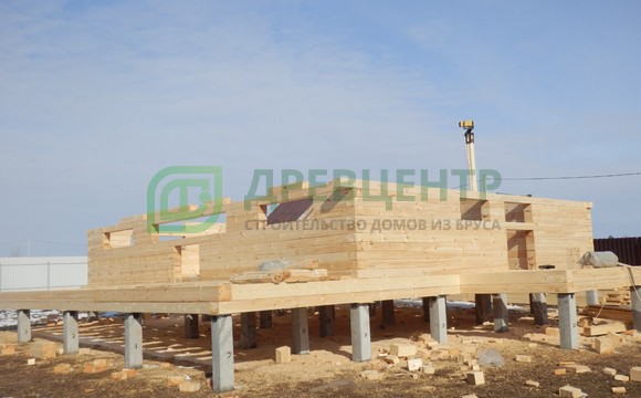 Строительство дома из бруса 8х10 м в Калужской области д. Ладыжино